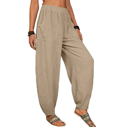 EP | Pantalon large en lin pour femmes