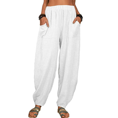 EP | Pantalon large en lin pour femmes