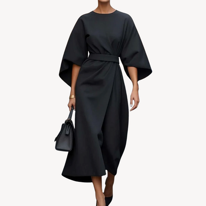 EP | Robe midi en coton avec ceinture pour femme