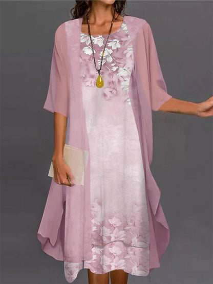 EP | robe midi deux pièces avec motif floral pour femme AH315