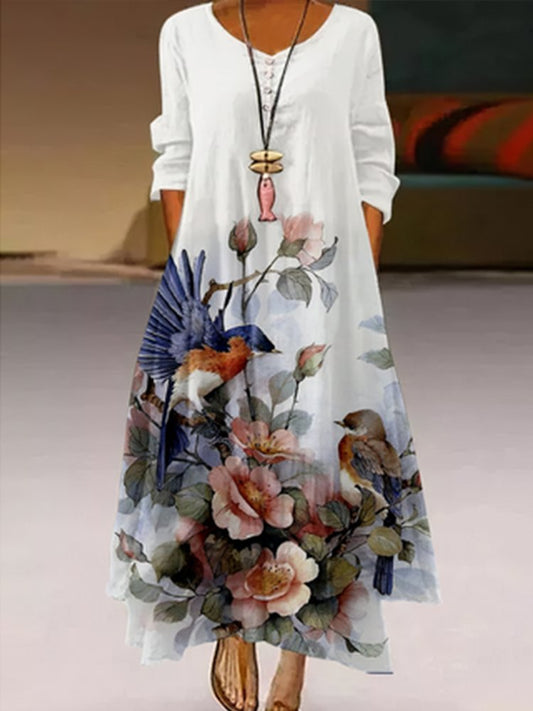 EP | Robe midi de vacances florale