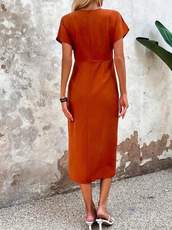 EP | Robe midi élégante drapée