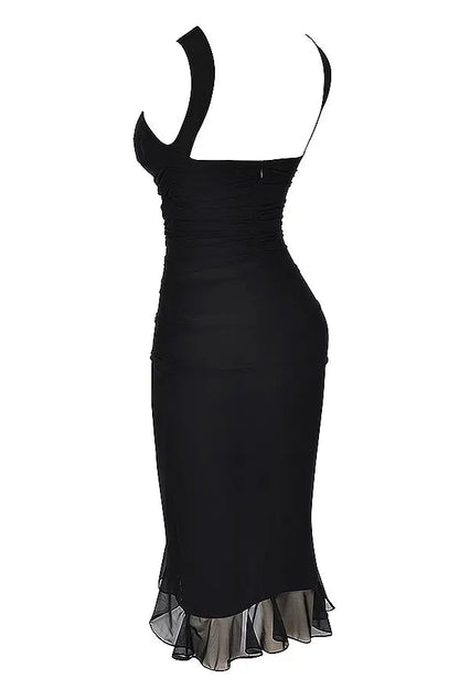 EP | Robe midi élégante à volants pour toutes les occasions