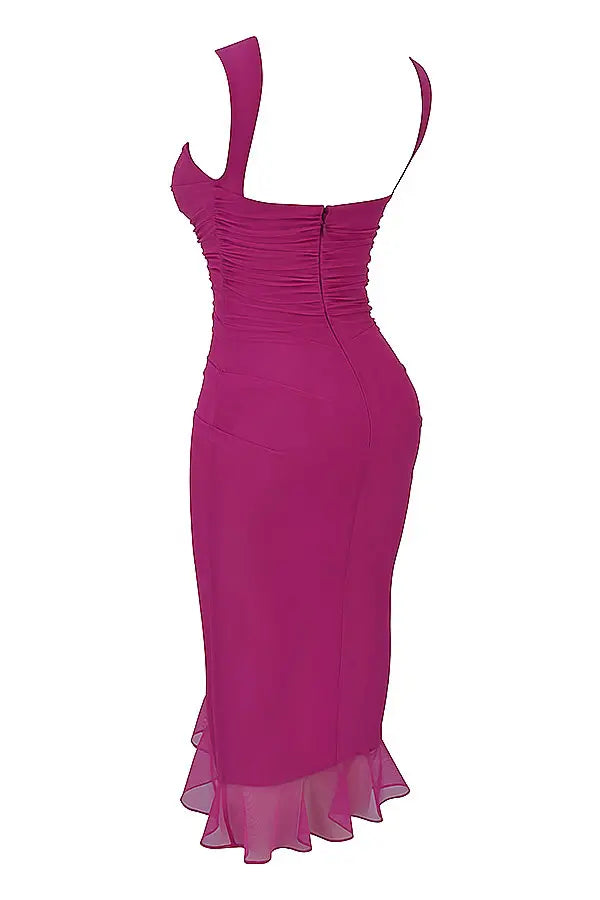 EP | Robe midi élégante à volants pour toutes les occasions