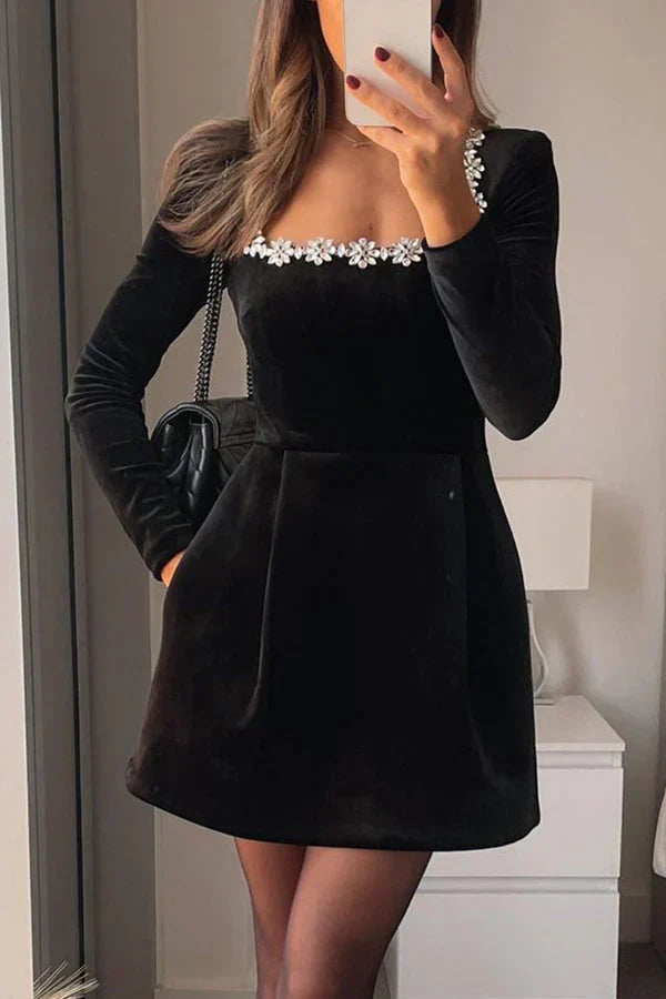 EP | Robe en velours avec diamants