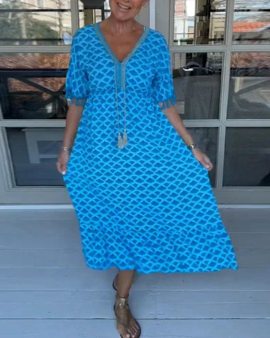 EP | Robe midi confortable et ample avec décolleté en V