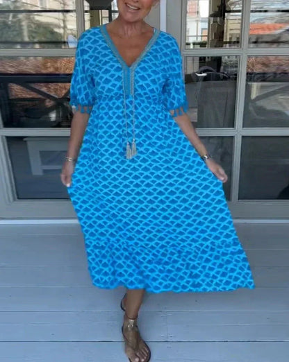 EP | Robe midi confortable et ample avec décolleté en V