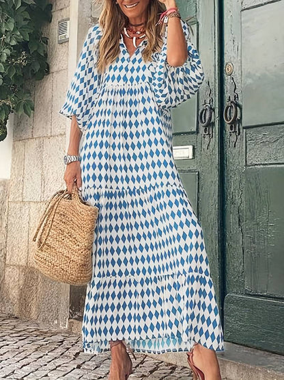 EP | Robe longue boho décontractée avec imprimé floral