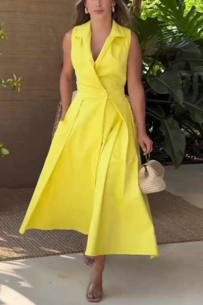 EP | Robe maxi avec polka dot et poches