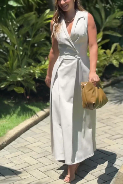 EP | Robe maxi avec polka dot et poches