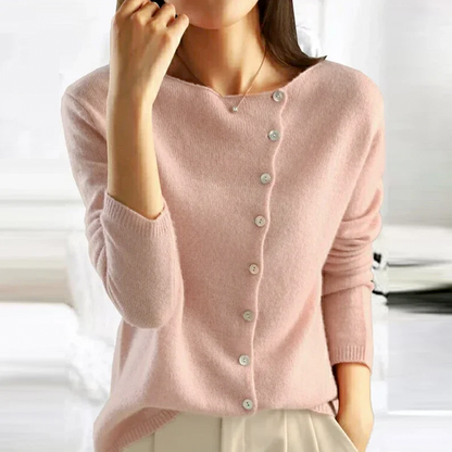 ND | Pull asymétrique en maille avec patte de boutonnage