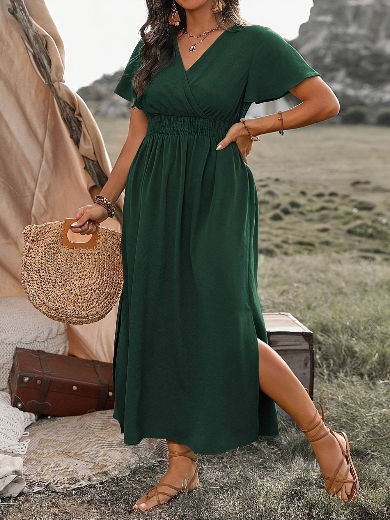 EP | Maxi-robe sexy et confortable avec taille portefeuille