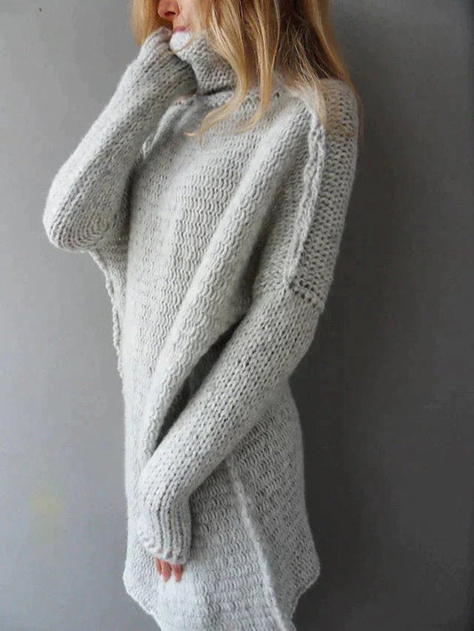 ND | Confortable pull à col roulé en tricot