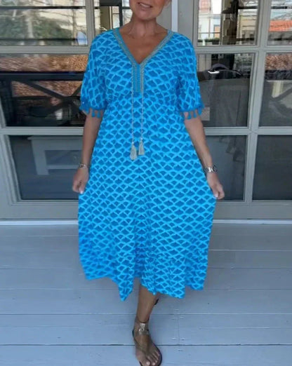 EP | Robe midi confortable et ample avec décolleté en V