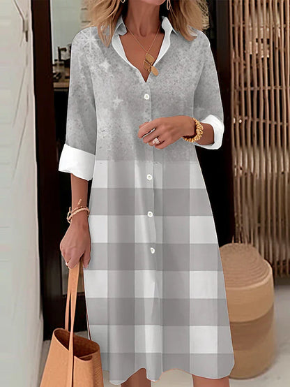 EP | Robe de loisirs avec boutons et imprimé