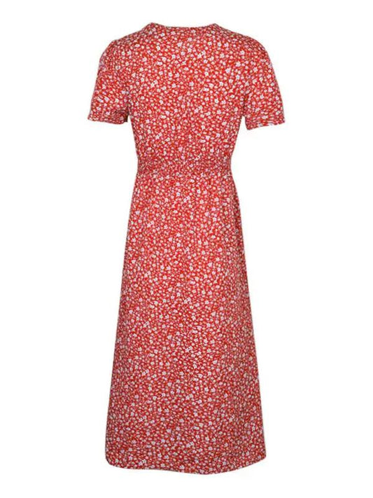 EP | Robe midi avec motif floral et cache-cœur