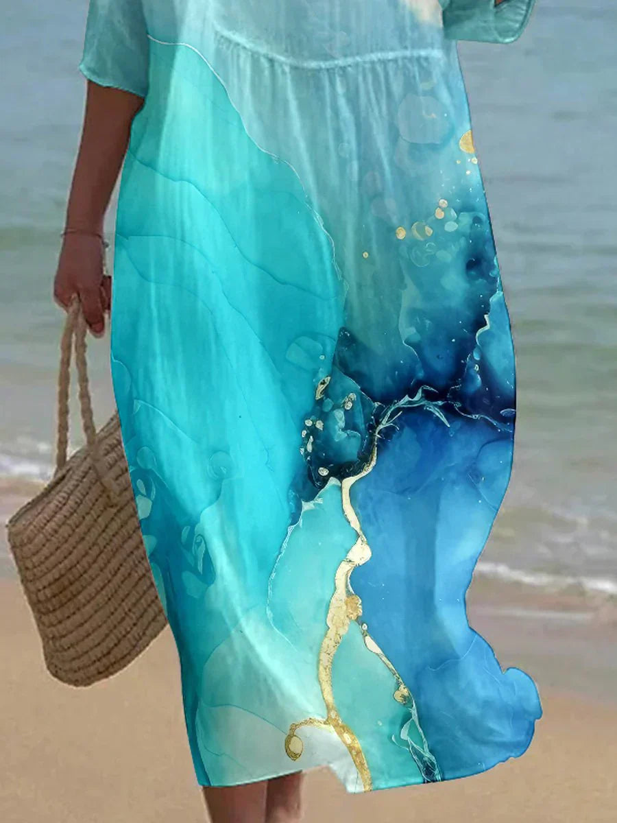 EP | Robe de loisirs avec imprimé bleu