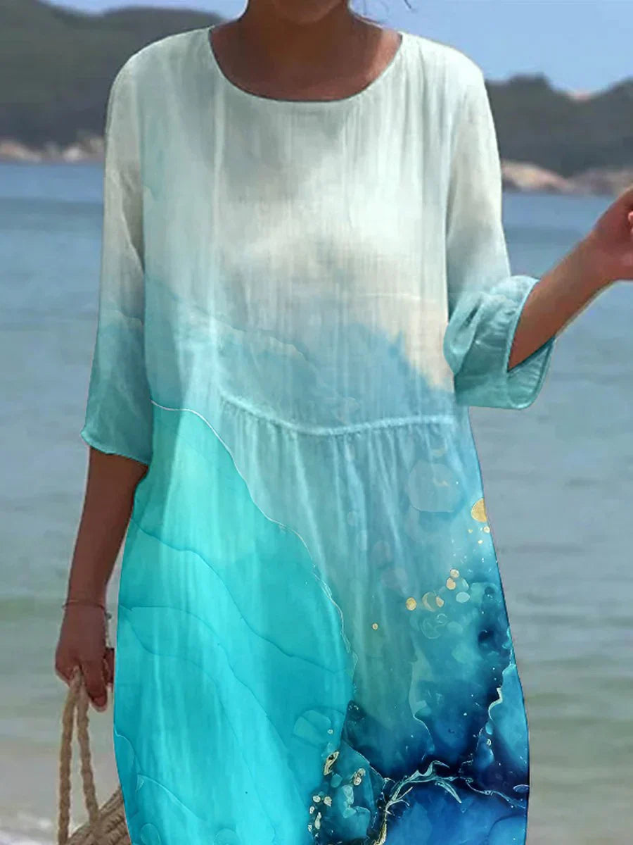 EP | Robe de loisirs avec imprimé bleu