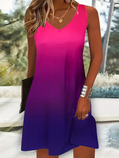 EP | Robe élégante avec dégradé de couleurs et décolleté en V