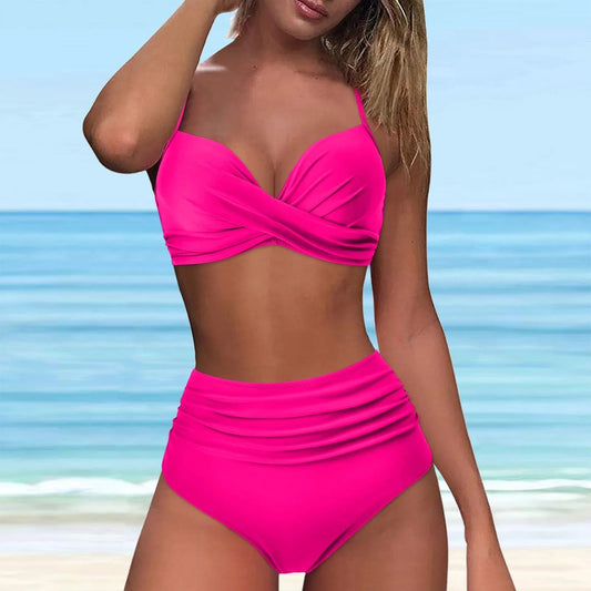 EP | Bikini taille haute avec haut twisté sur le devant