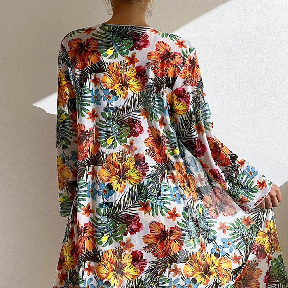 EP | bikini 3 pièces fleuri avec cover-up