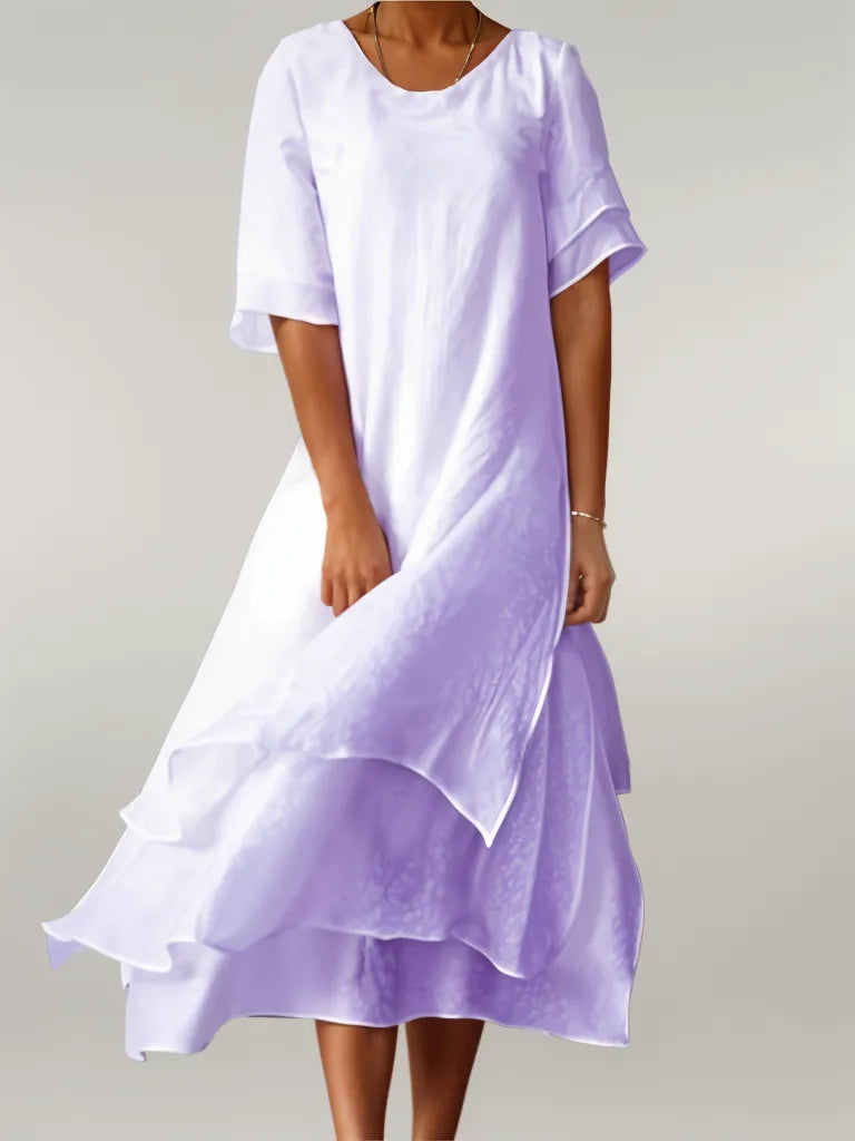 EP | Robe midi fluide en superposition