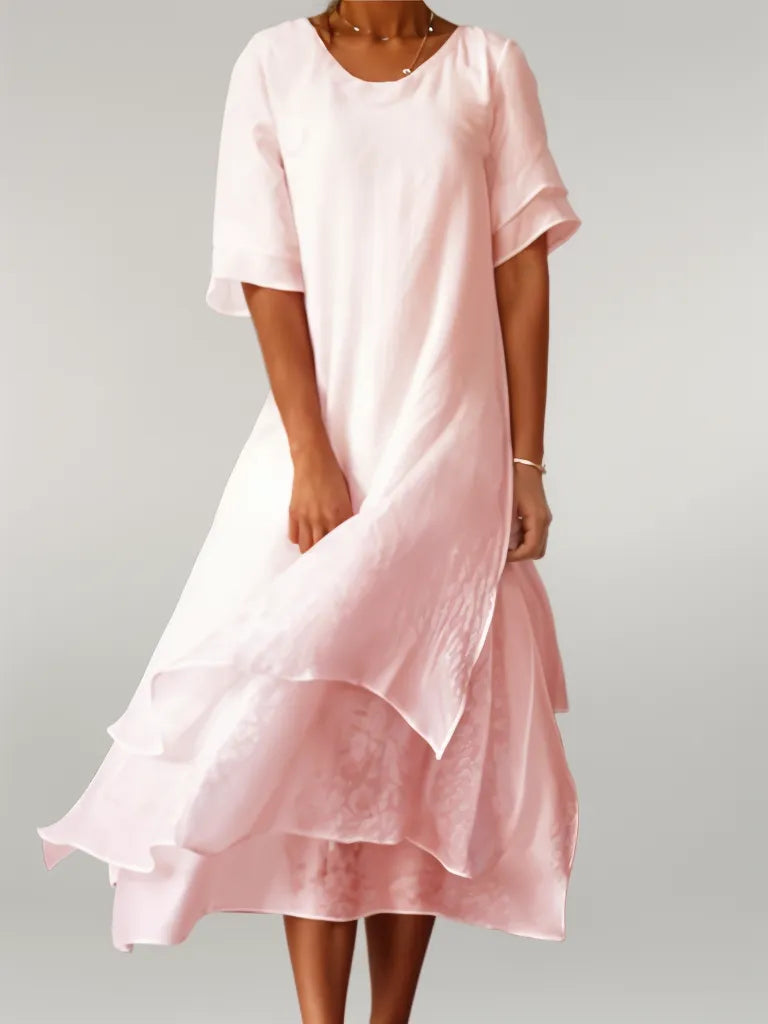 EP | Robe midi fluide en superposition