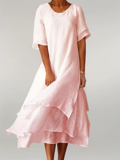 EP | Robe midi fluide en superposition
