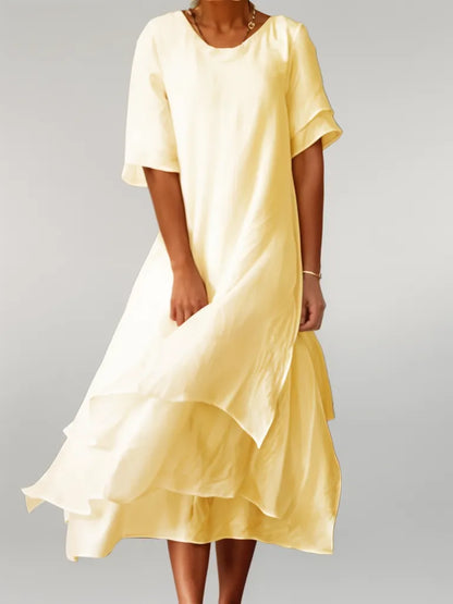 EP | Robe midi fluide en superposition
