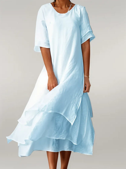 EP | Robe midi fluide en superposition