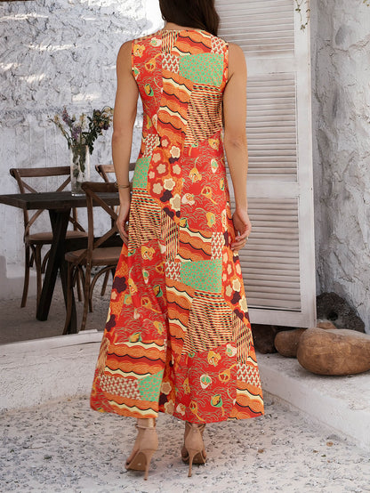 EP | Robe midi à imprimé ethnique
