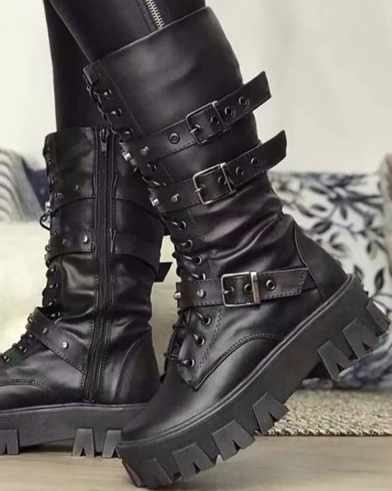 EP | Bottes avec fermeture éclair et boucles