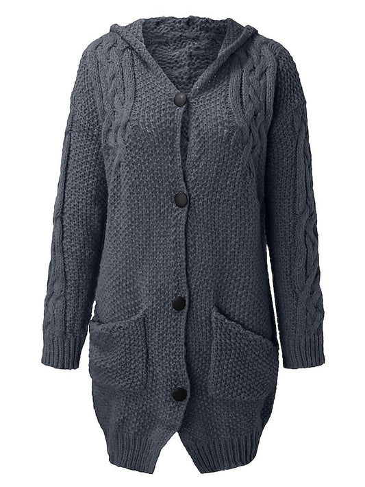 ND | Cardigan à capuche en grosse maille
