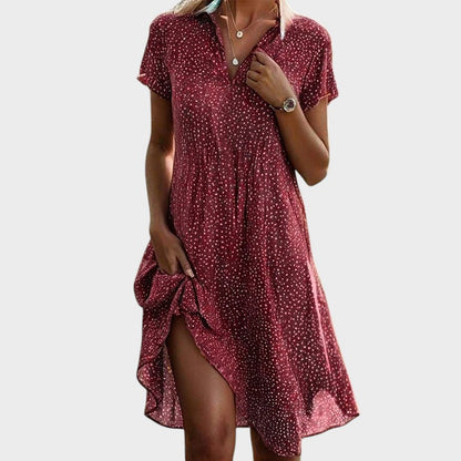 EP | Robe midi élégante et confortable à pois