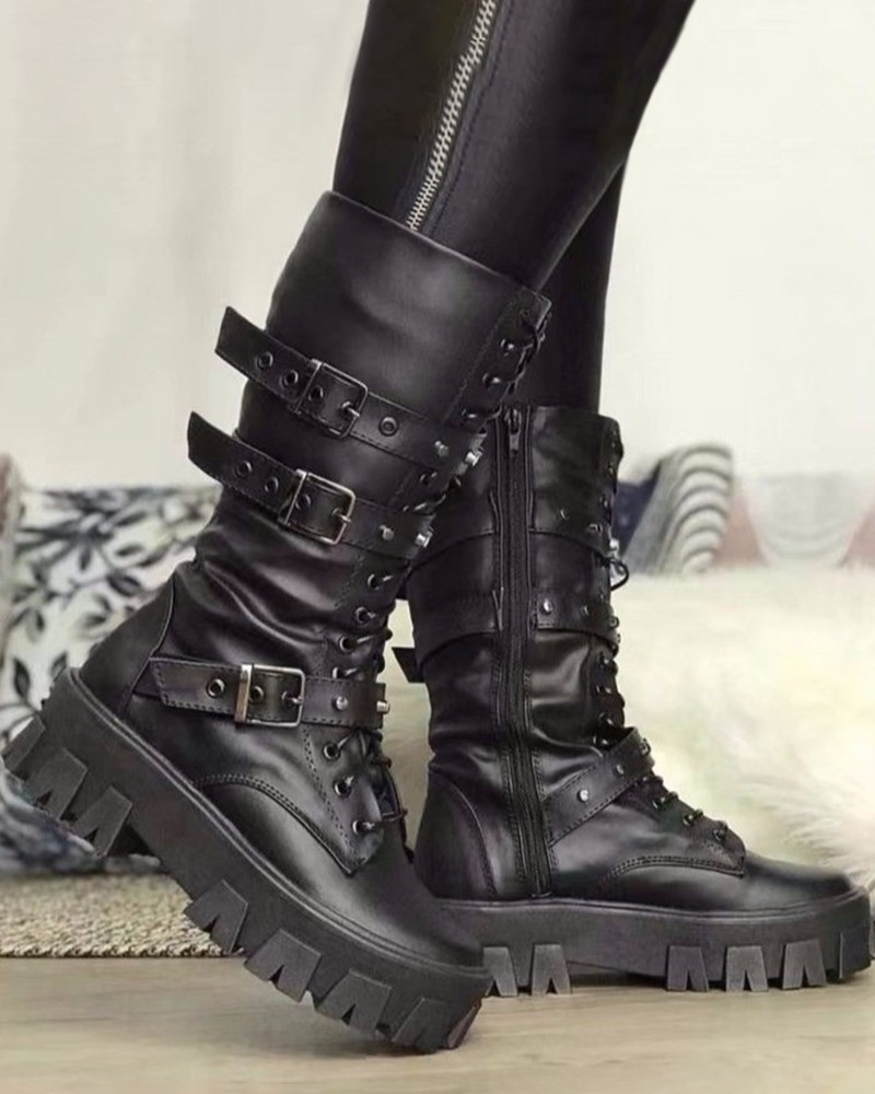 EP | Bottes avec fermeture éclair et boucles