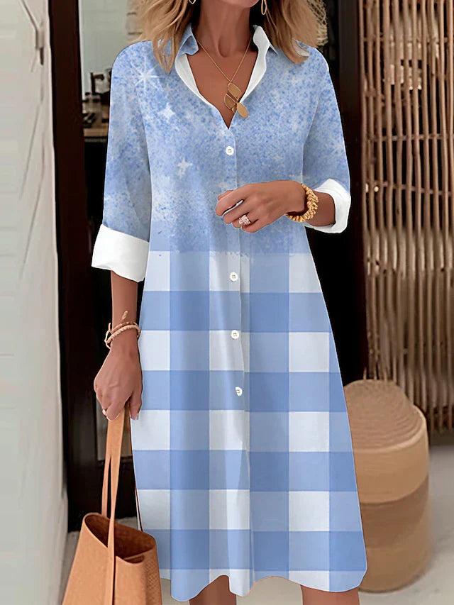 EP | Robe de loisirs avec boutons et imprimé
